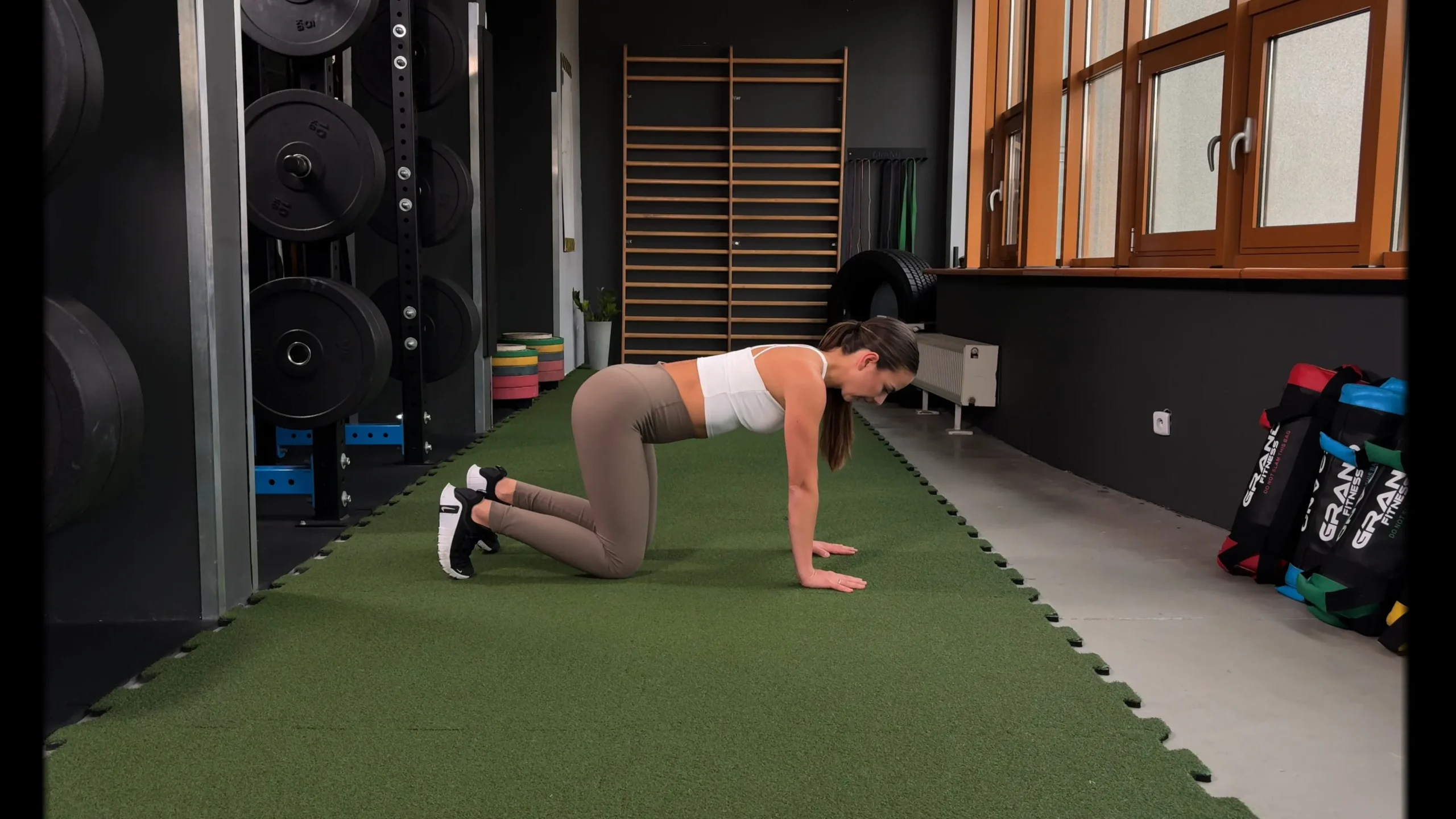 Bird Dog w pozycji niedźwiedzia